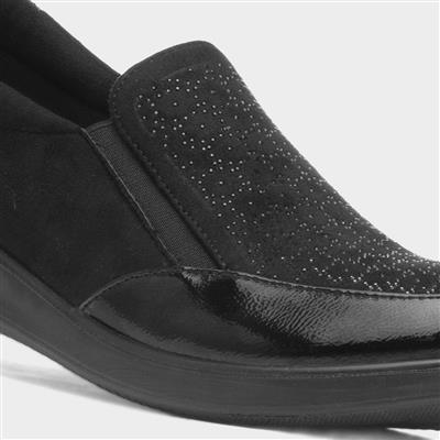 Hattie Womens Black Casual Shoe