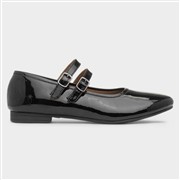 Hush Puppies Nancy Womens Black Shiny Leather Shoe (Click For Details)
