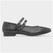 Hush Puppies Nancy Womens Black Leather Shoe (Click For Details)