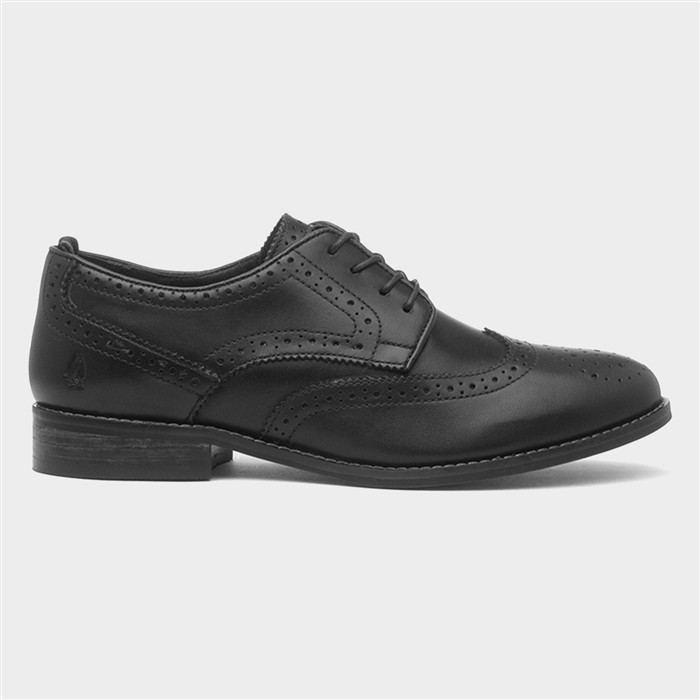 Natalia Womens Black Leather Brogue