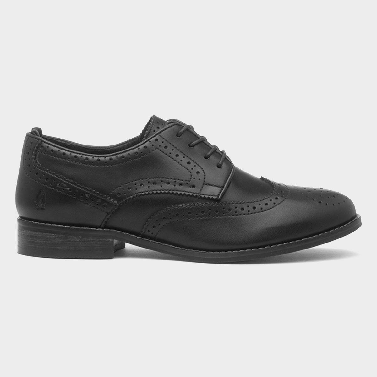 Natalia Womens Black Leather Brogue