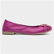 Marco Tozzi Womens Grape Leather Ballerina Shoe (Click For Details)