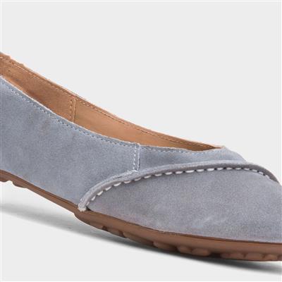 Janessa Womens Blue Ballerina