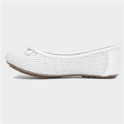 Janelle Womens White Ballerina Shoe