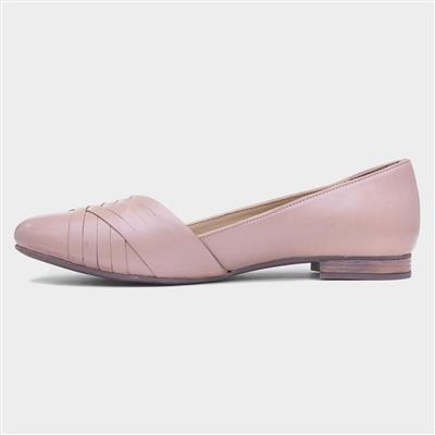 Marley Womens Blush Leather Ballerina