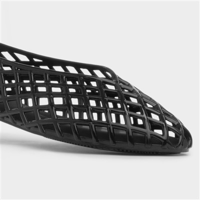 Ashley Womens Black Jelly Shoe