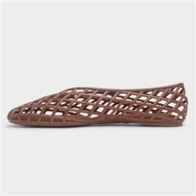 Diya Womens Brown Jelly Shoe