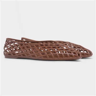 Diya Womens Brown Jelly Shoe
