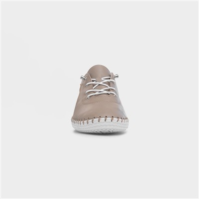 St. Ives Womens Taupe Leather Casual Shoe