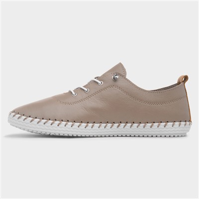 St. Ives Womens Taupe Leather Casual Shoe