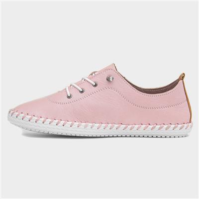 St Ives Womens Baby Pink Leather Casual Shoe