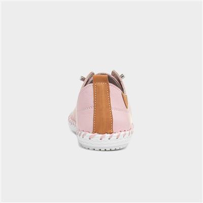 St Ives Womens Baby Pink Leather Casual Shoe