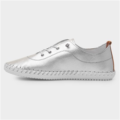 St Ives Womens Metallic Leather Casual Shoe