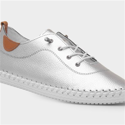 St Ives Womens Metallic Leather Casual Shoe