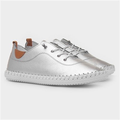 St Ives Womens Metallic Leather Casual Shoe