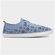 Lunar Bamburgh Womens Blue Leather Shoe (Click For Details)