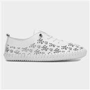Lunar Bamburgh Womens White Leather Shoe (Click For Details)