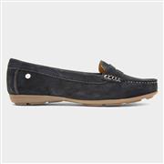 Hush Puppies Margot Womens Navy Leather Loafer (Click For Details)