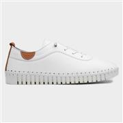 Lunar Flamborough Womens White Leather Shoe (Click For Details)