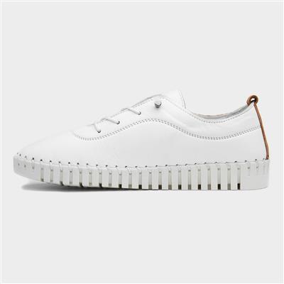 Flamborough Womens White Leather Shoe