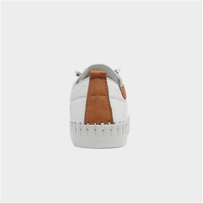 Flamborough Womens White Leather Shoe