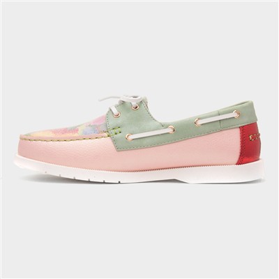 Shelly Womens Multi Floral Boat Shoe