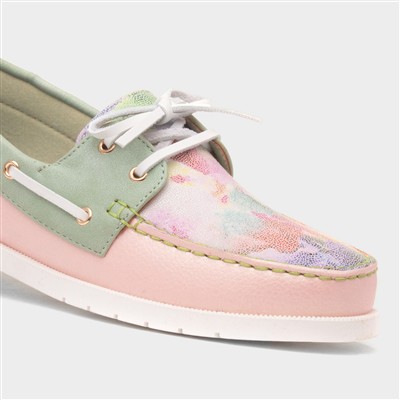 Shelly Womens Multi Floral Boat Shoe