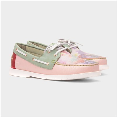 Shelly Womens Multi Floral Boat Shoe