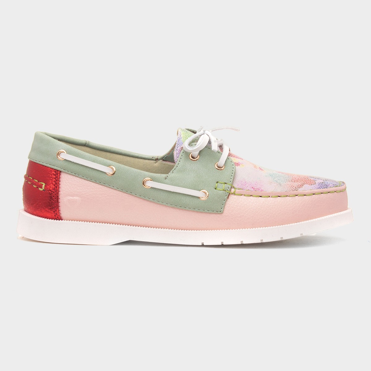 Shelly Womens Multi Floral Boat Shoe