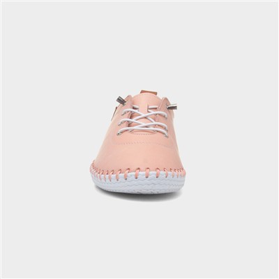 St Ives Womens Salmon Leather Casual Shoe