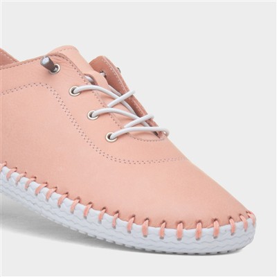 St Ives Womens Salmon Leather Casual Shoe