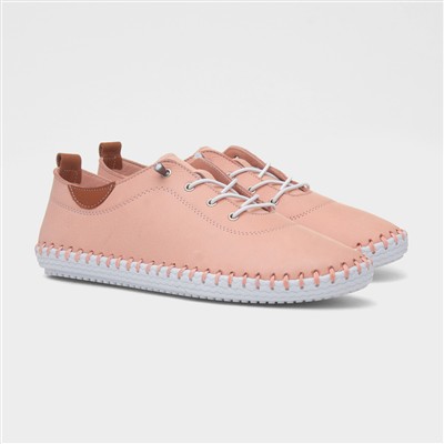 St Ives Womens Salmon Leather Casual Shoe