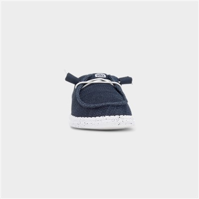 Wendy Stretch Sox Womens Navy Shoe