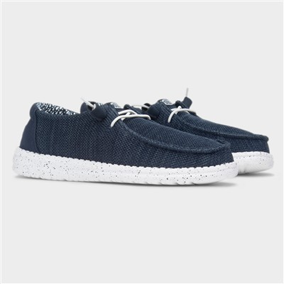 Wendy Stretch Sox Womens Navy Shoe