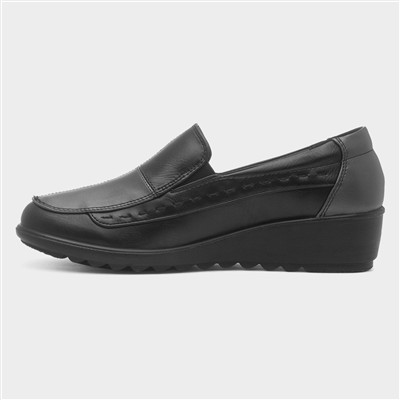 Tuesday Womens Black Wedge Shoe