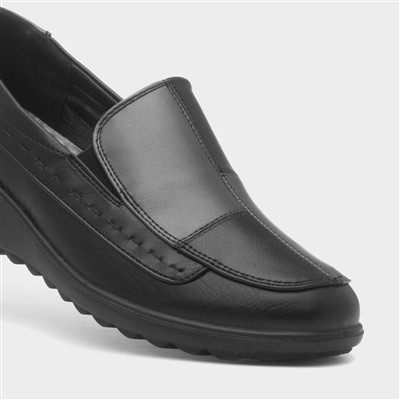 Tuesday Womens Black Wedge Shoe