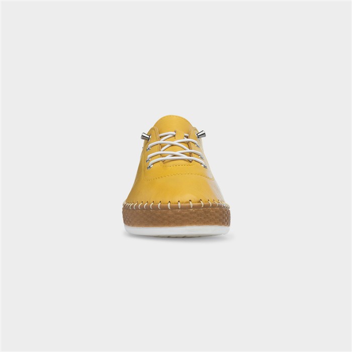 Evie Womens Mustard Casual Leather Shoe