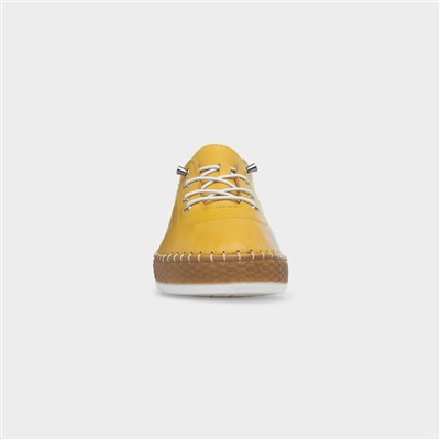 Evie Womens Mustard Casual Leather Shoe