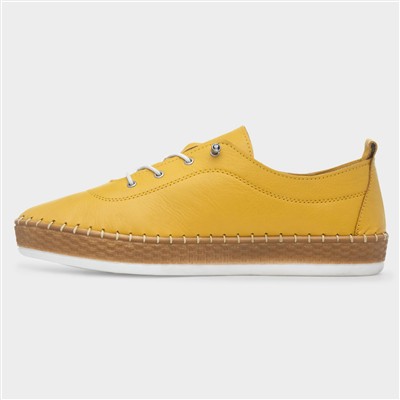 Evie Womens Mustard Casual Leather Shoe