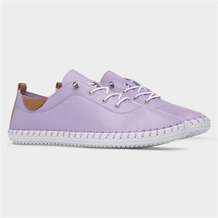 St Ives Womens Lilac Leather Casual Shoe