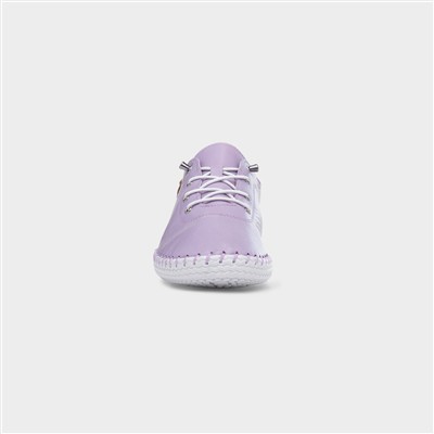 St Ives Womens Lilac Leather Casual Shoe