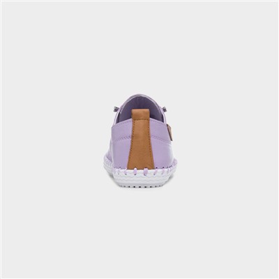 St Ives Womens Lilac Leather Casual Shoe