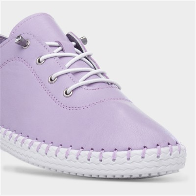 St Ives Womens Lilac Leather Casual Shoe