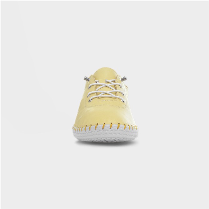 St Ives Womens Lemon Leather Casual Shoe