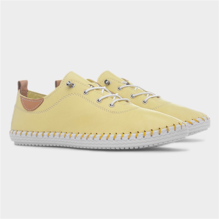 St Ives Womens Lemon Leather Casual Shoe