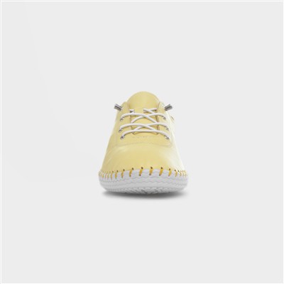 St Ives Womens Lemon Leather Casual Shoe