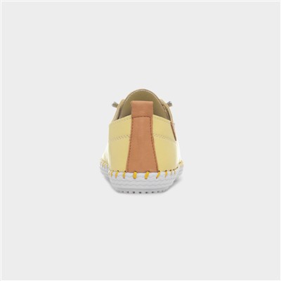 St Ives Womens Lemon Leather Casual Shoe