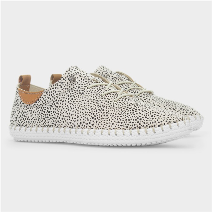 St Ives Womens Beige Animal Leather Shoe
