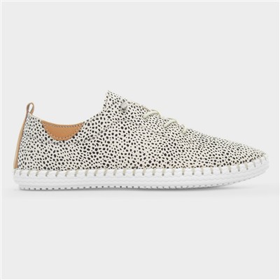 St Ives Womens Beige Animal Leather Shoe