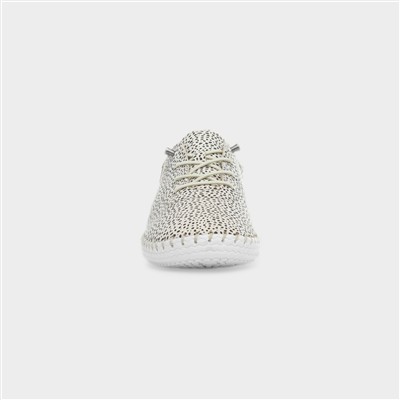 St Ives Womens Beige Animal Leather Shoe